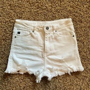 Kancun white denim shorts